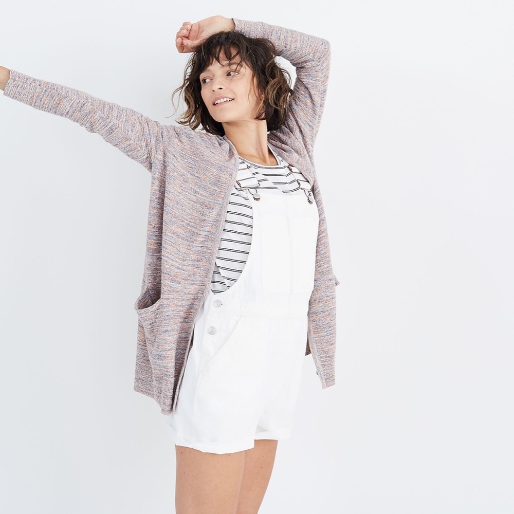 Madewell Marled Summer Ryder Cardigan Sweater Size L